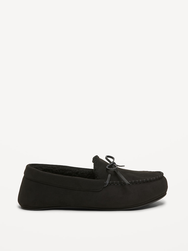 Faux-Suede Sherpa-Lined Moccasins for Men