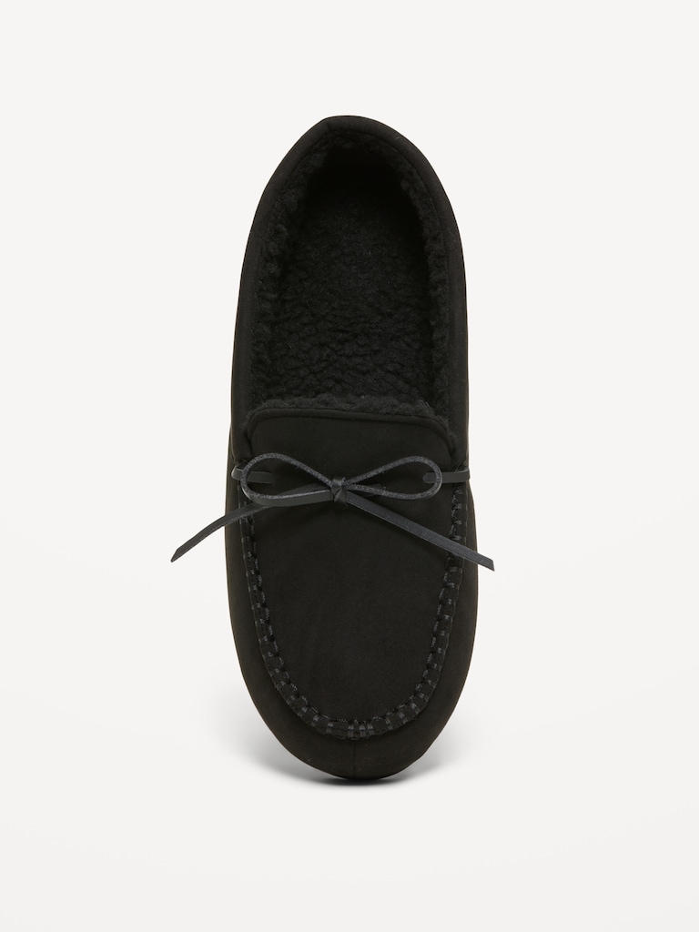 Faux-Suede Sherpa-Lined Moccasins for Men