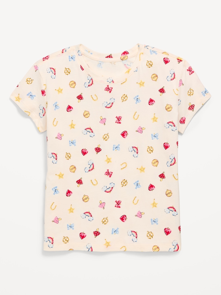 Softest Printed Short-Sleeve T-Shirt for Girls