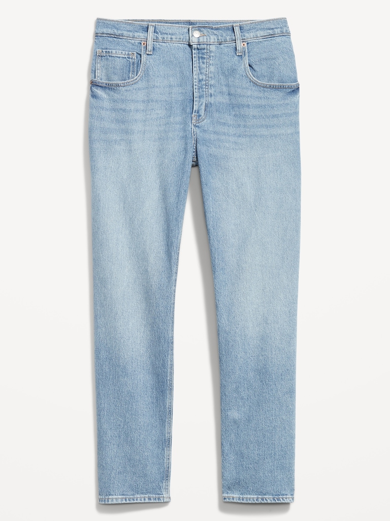 Mid-Rise Slouchy Straight Jeans