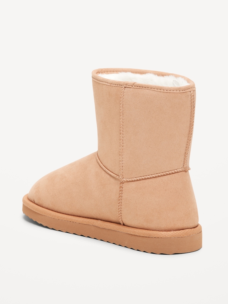Faux-Suede Faux-Fur Lined Boots for Girls