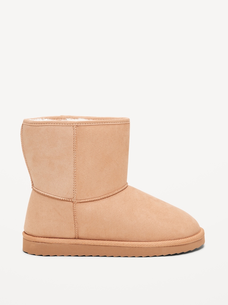 Faux-Suede Faux-Fur Lined Boots for Girls