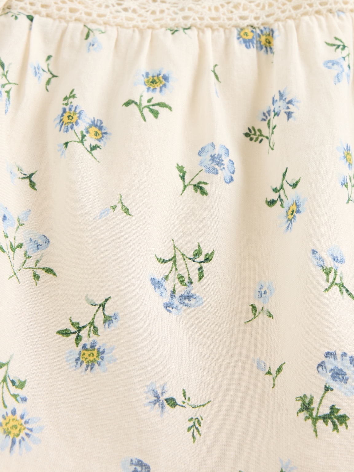 Lace-Trim Tiered Mini Dress