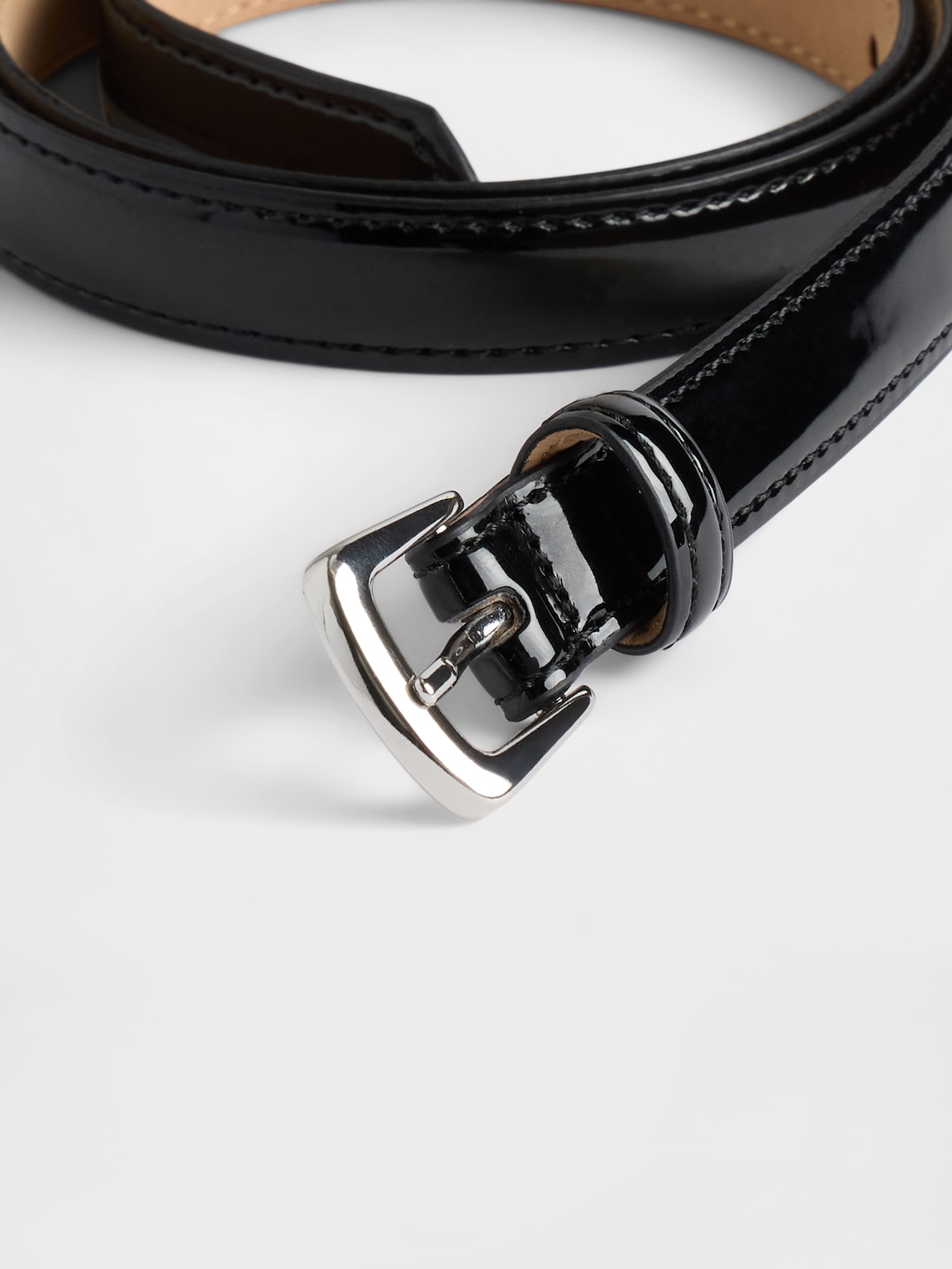 Vegan Patent Leather Belt