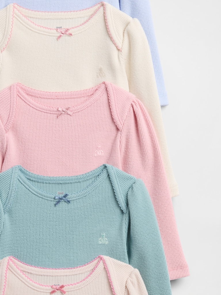 Baby First Favorites Softspun Waffle Bodysuit (5-Pack)