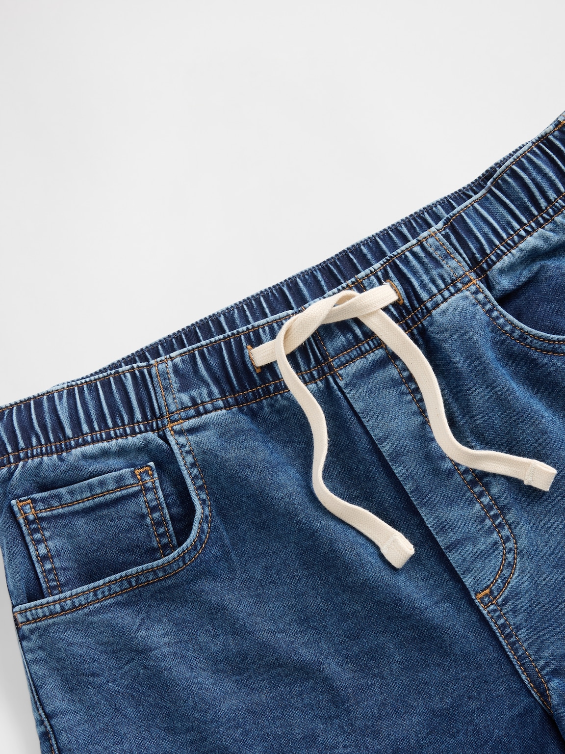 Mid Rise Knit Denim Baggy Jeans