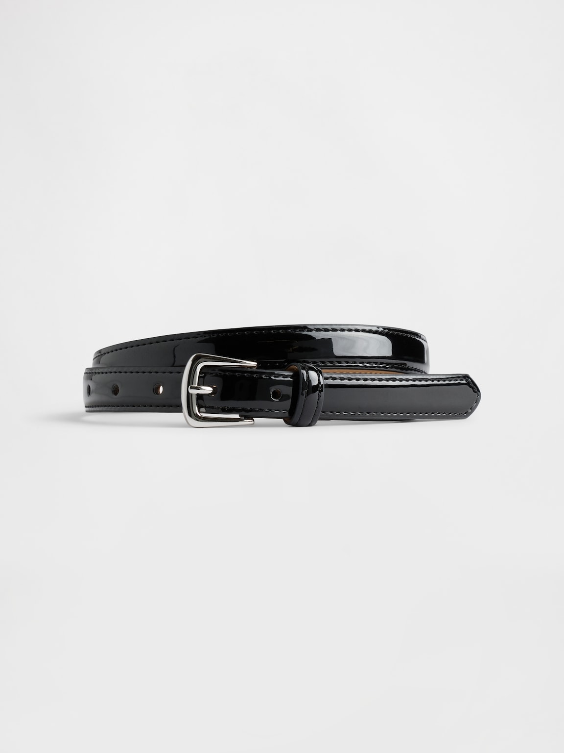 Vegan Patent Leather Belt