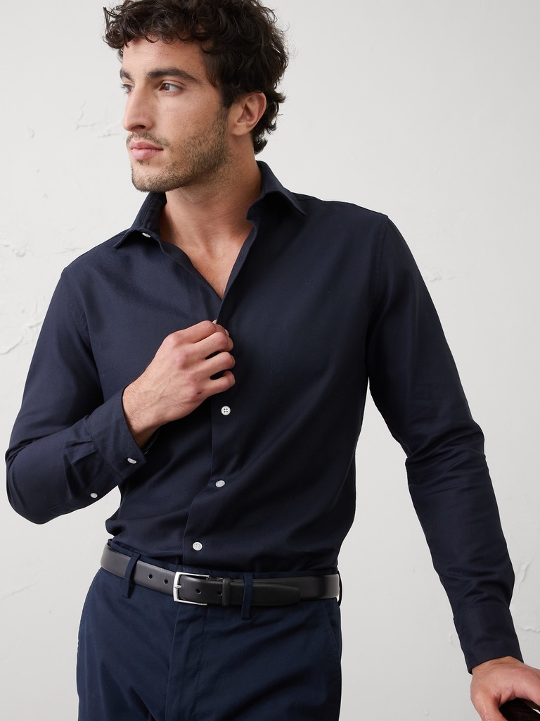 Slim-Fit Dobby Dress Shirt