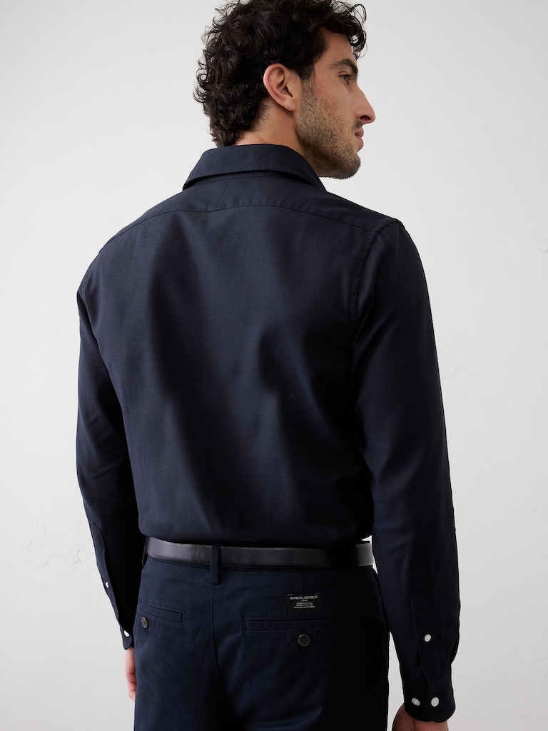 Slim-Fit Dobby Dress Shirt