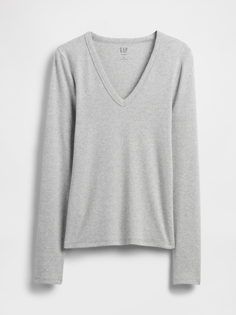 Modern V-Neck Shrunken T-Shirt