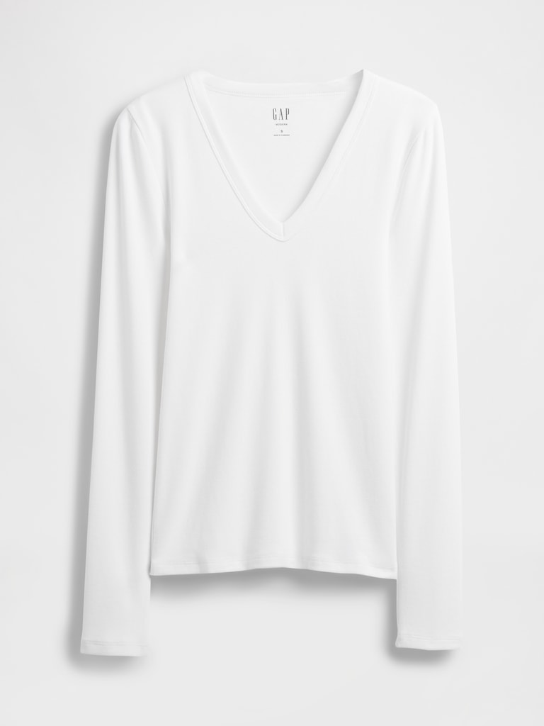 Modern V-Neck Shrunken T-Shirt