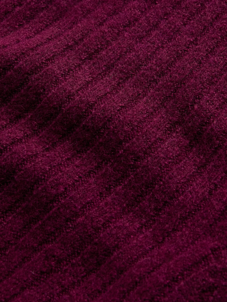 Relaxed Ribbed Mockneck Sweater