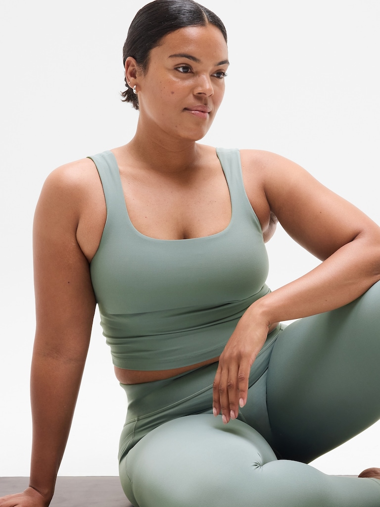 Transcend Square Neck Crop Sports Bra D-DD