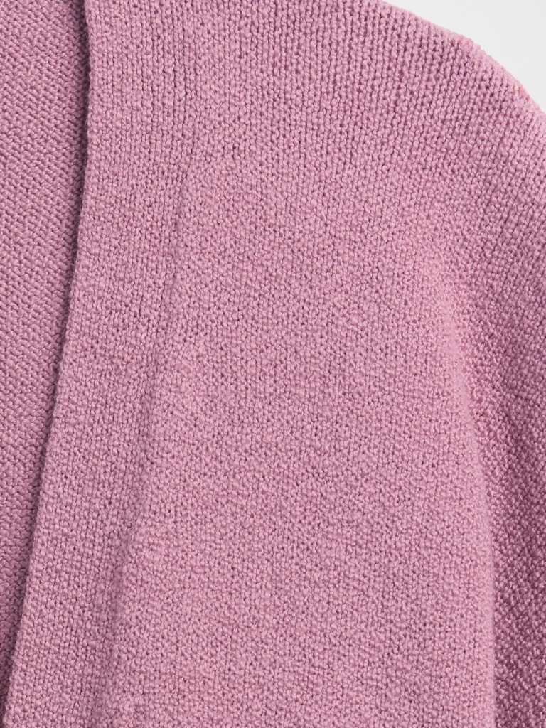 Relaxed Boucle Open-Front Cardigan