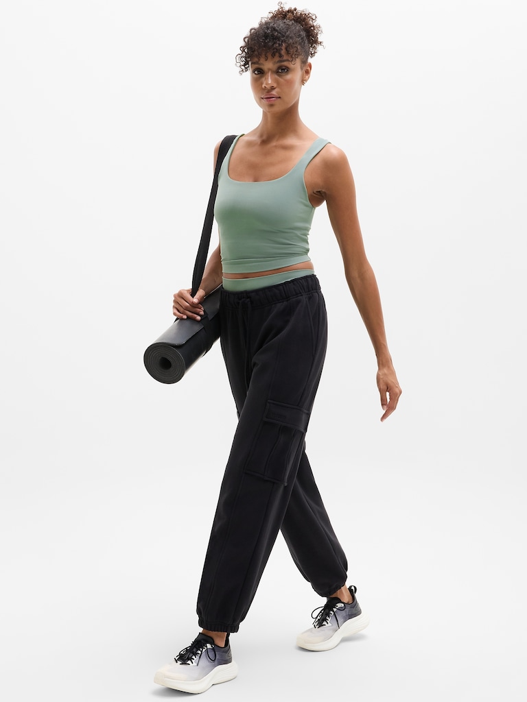 Transcend Square Neck Crop Sports Bra D-DD