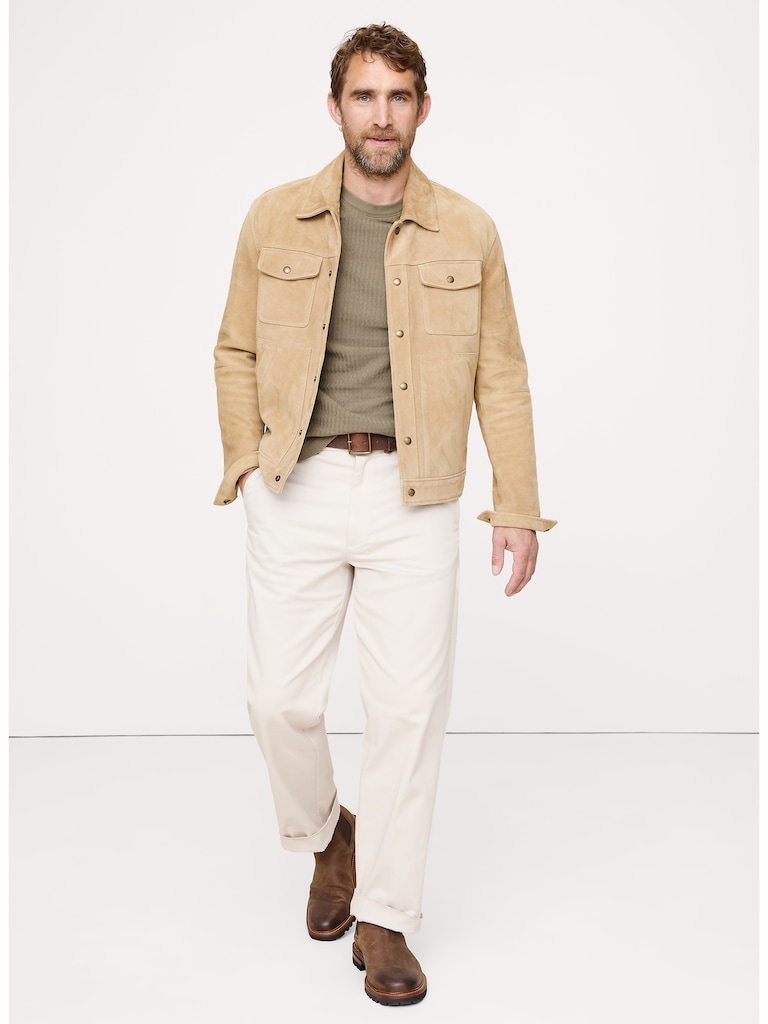 Slub Double-Knit Herringbone T-Shirt