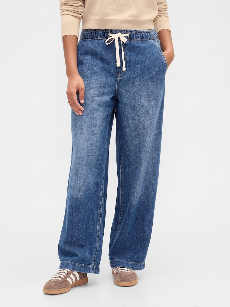 High Rise Easy Wide-Leg Jeans