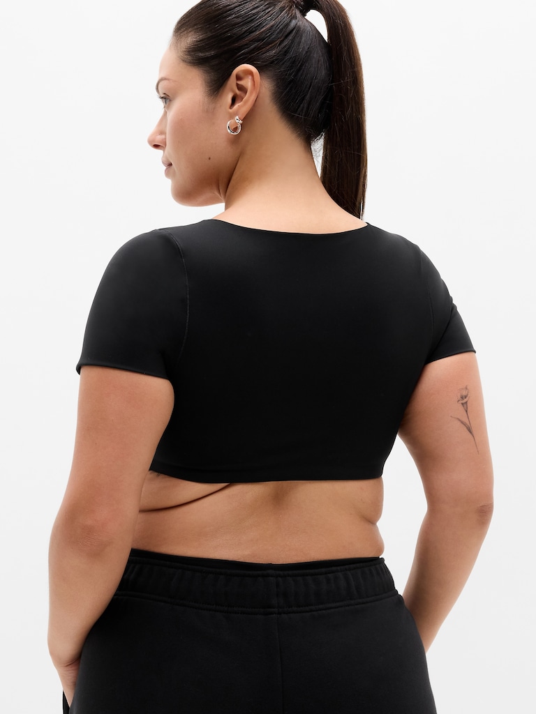 BodyMove Square Neck Crop Tee