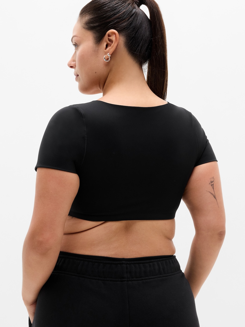 BodyMove Square Neck Crop Tee