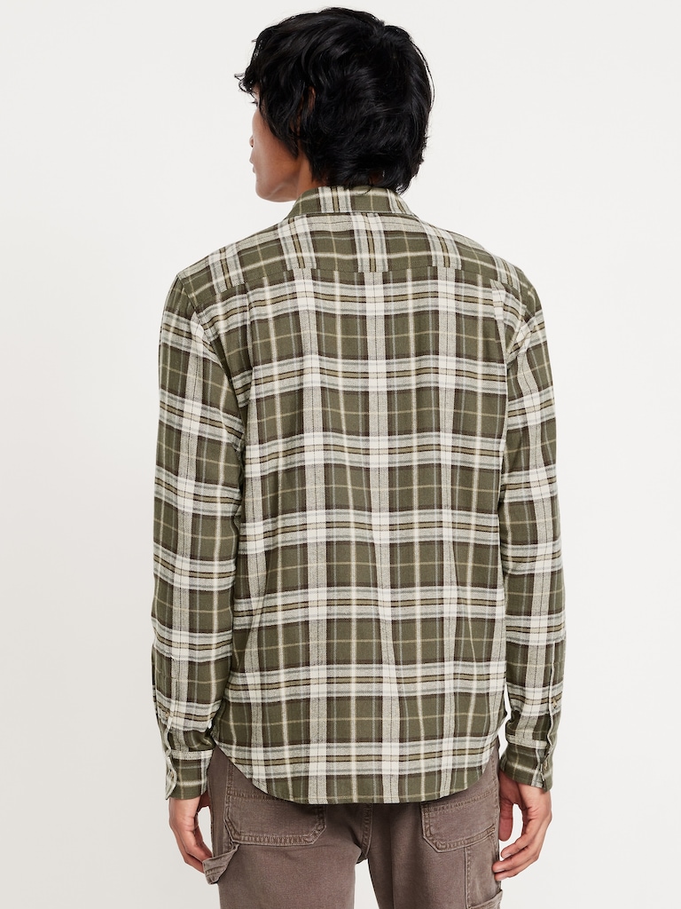 Plaid Flannel Pocket Shirt