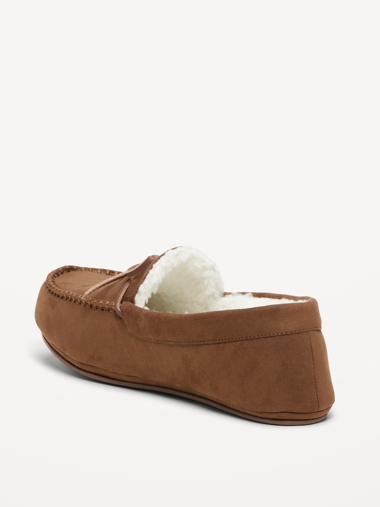 Faux-Suede Sherpa-Lined Moccasins for Men