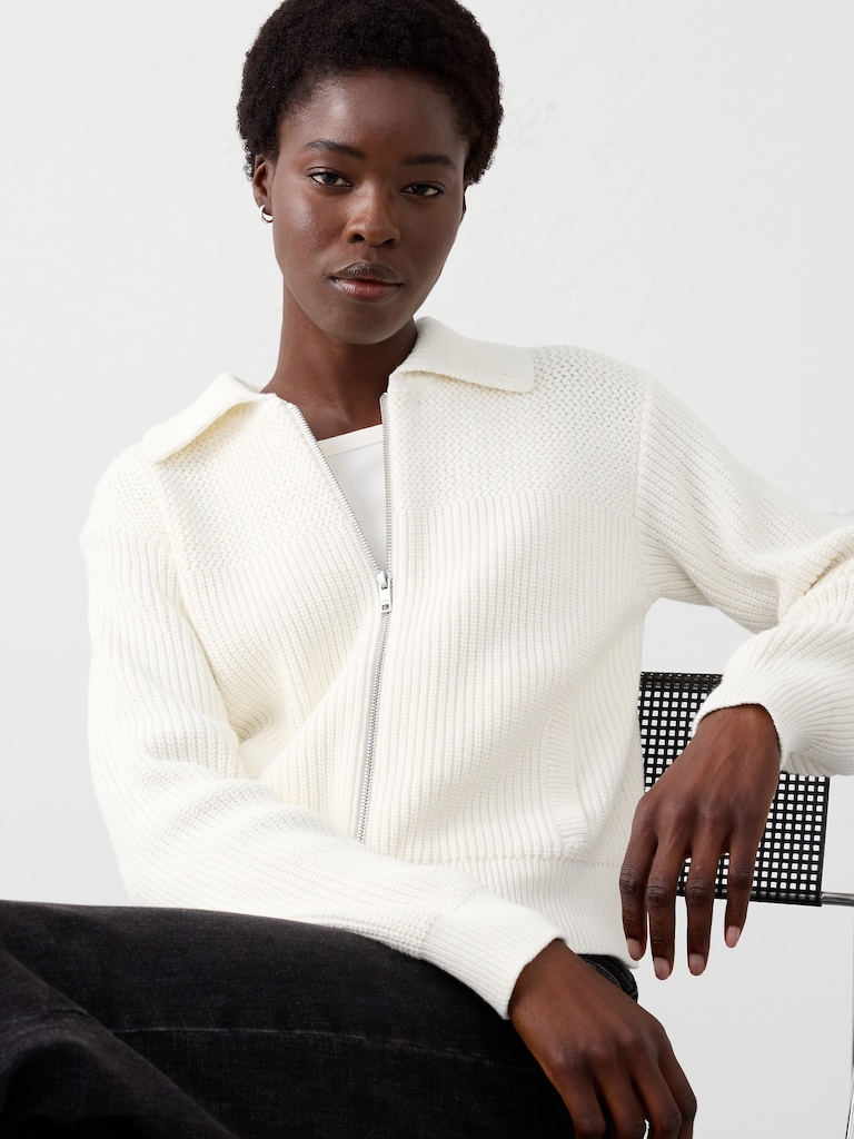 Textured Sweater Jacket