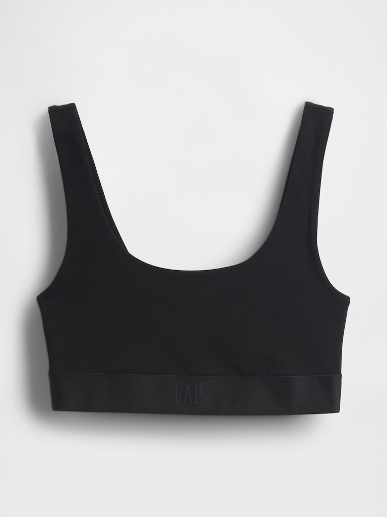 Organic Stretch Cotton Gap Logo Bralette