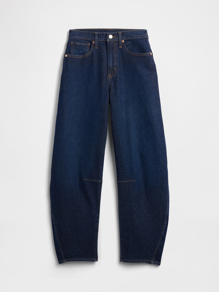 High Rise Barrel Jeans
