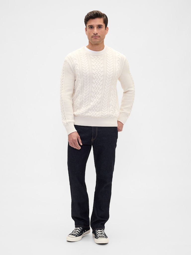 Relaxed Cable-Knit Sweater