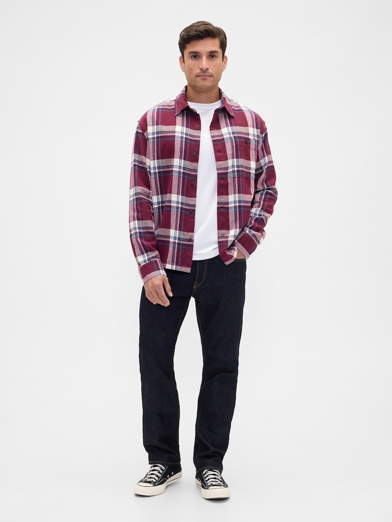 Flannel Shirt in Boxy Fit