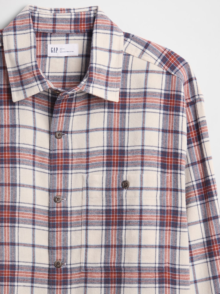 Flannel Shirt in Boxy Fit