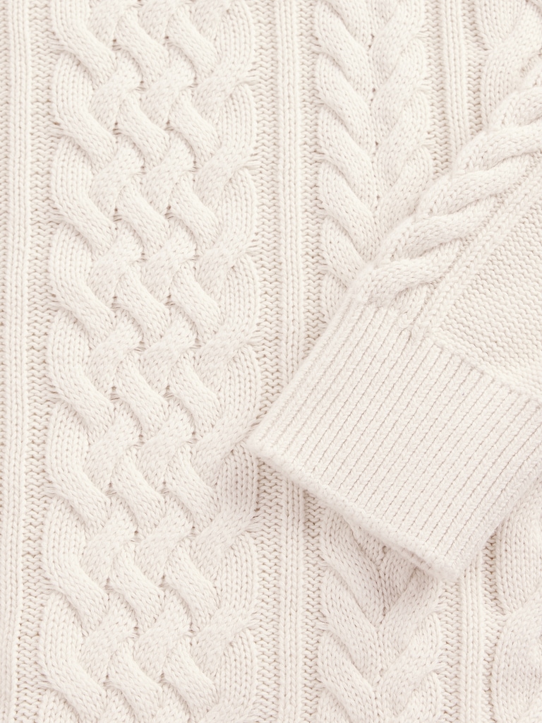 Relaxed Cable-Knit Sweater