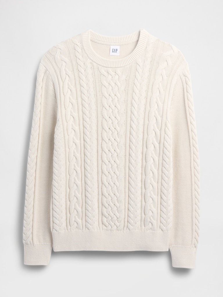 Relaxed Cable-Knit Sweater