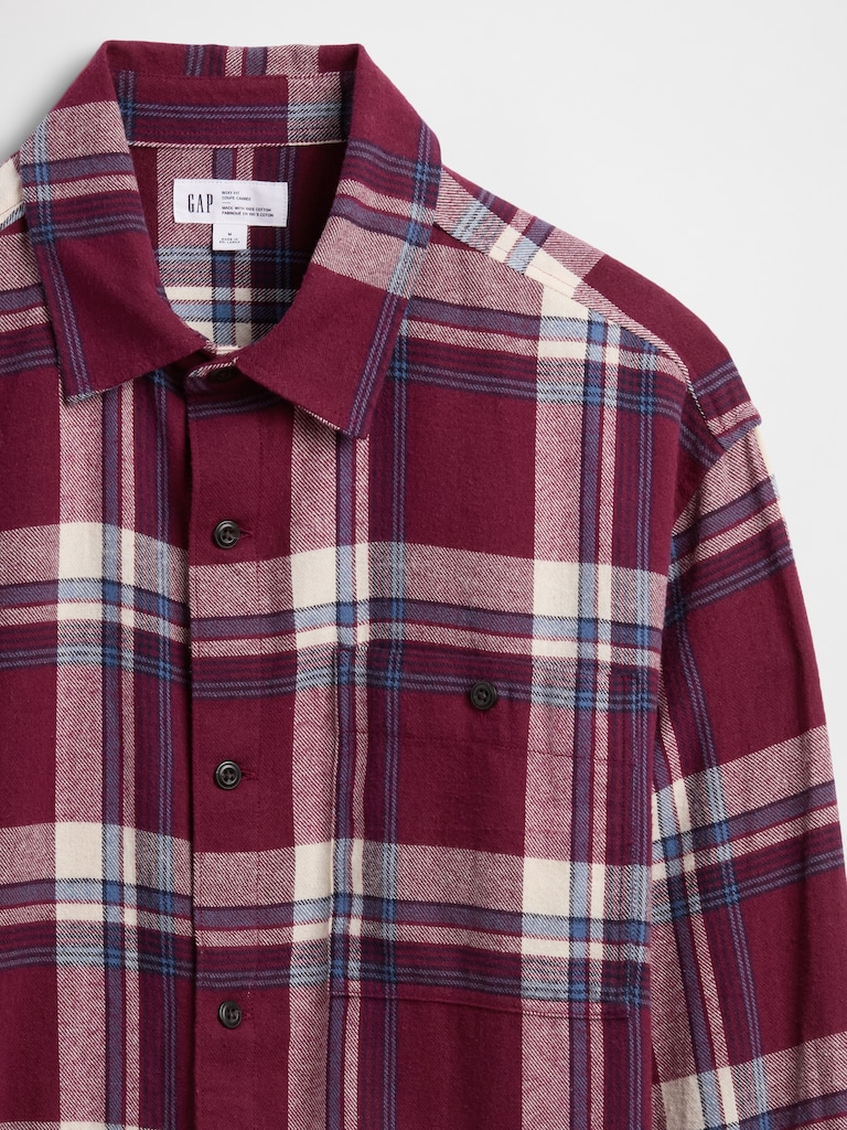 Flannel Shirt in Boxy Fit