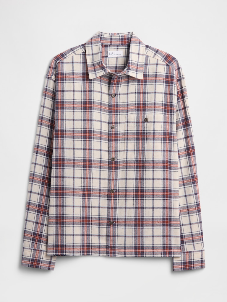 Flannel Shirt in Boxy Fit