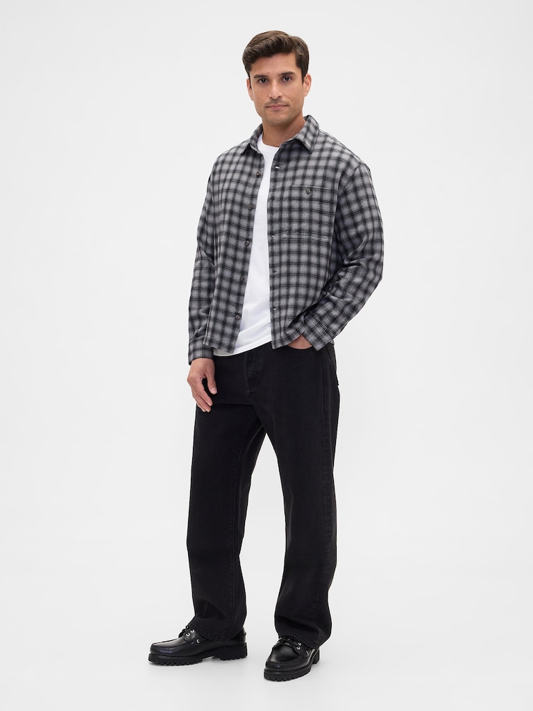 Flannel Shirt in Boxy Fit