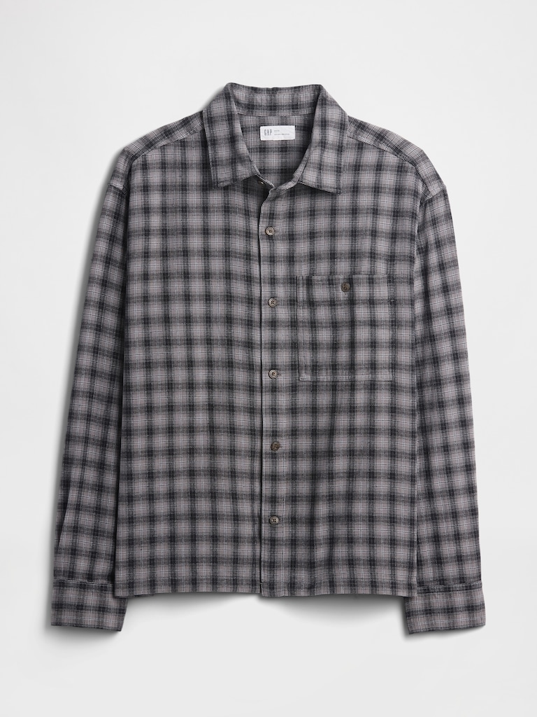 Flannel Shirt in Boxy Fit