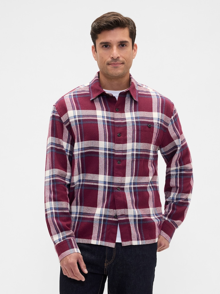 Flannel Shirt in Boxy Fit