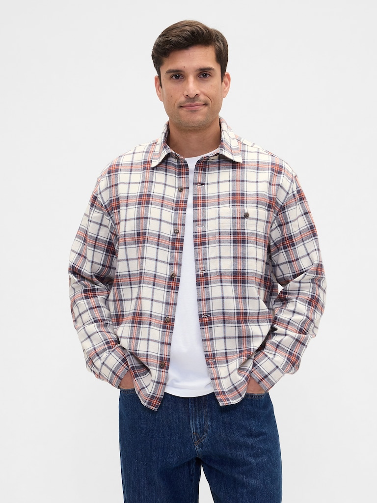 Flannel Shirt in Boxy Fit