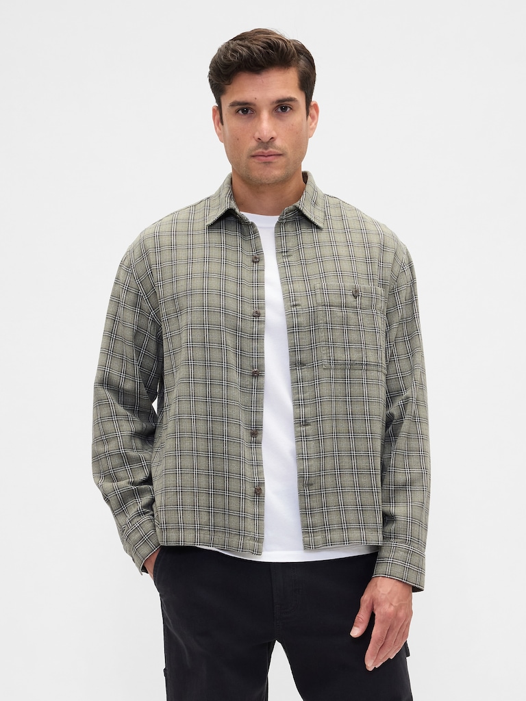 Flannel Shirt in Boxy Fit