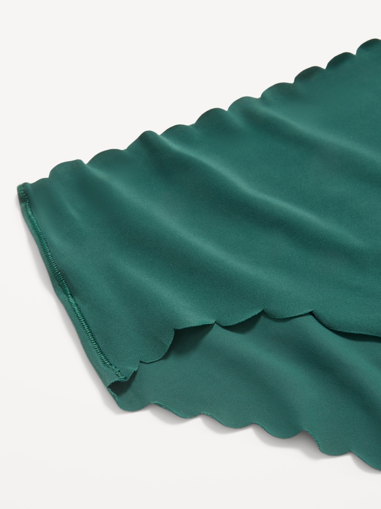Low-Rise No-Show Scalloped Hipster Underwear