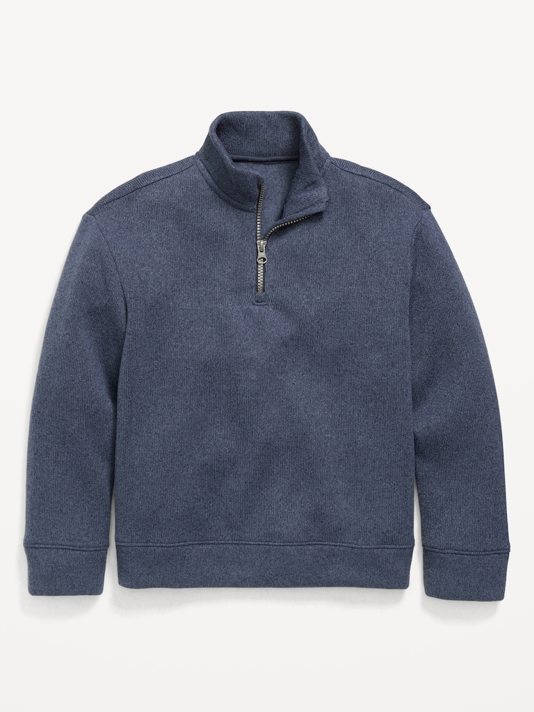 Sweater-Fleece Quarter-Zip for Boys