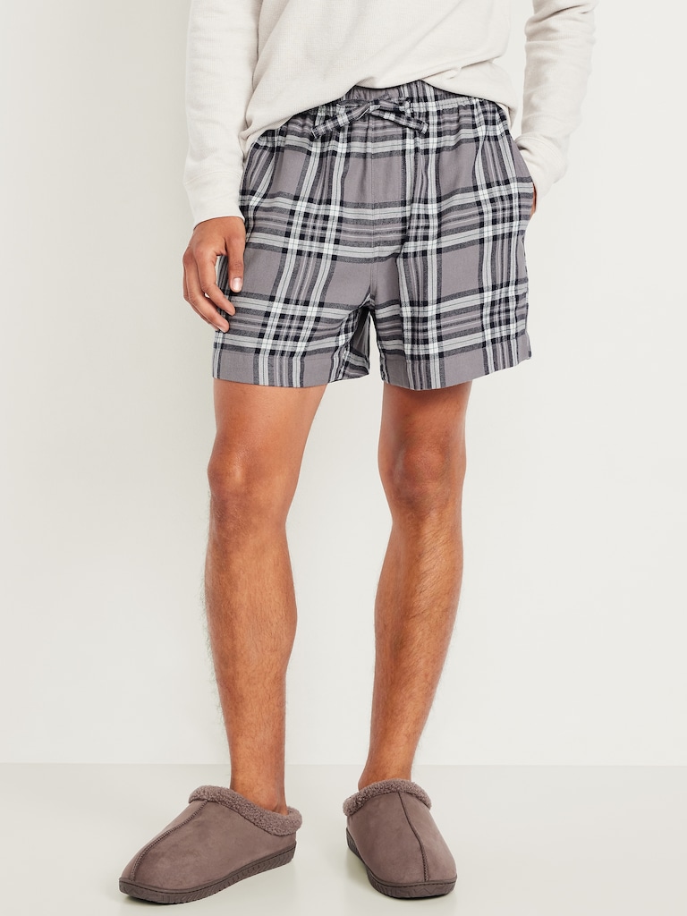 Plaid Flannel Boxer Shorts -- 5-inch inseam