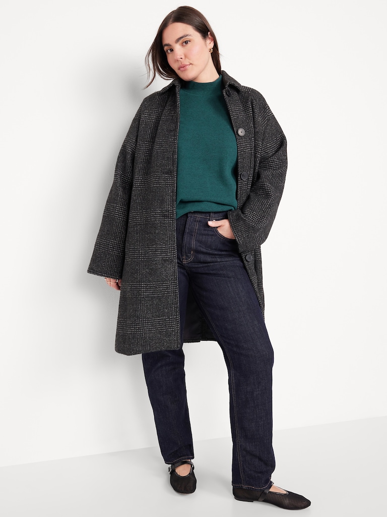 Cozy Mock-Neck Tunic Sweater