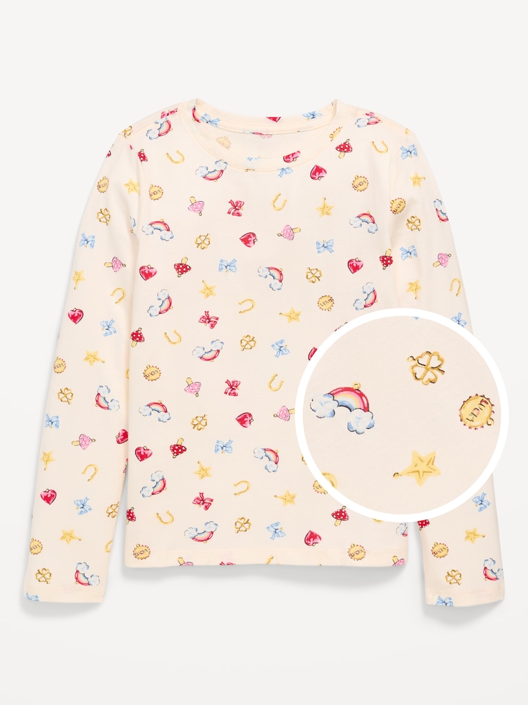 Softest Printed Long-Sleeve T-Shirt for Girls
