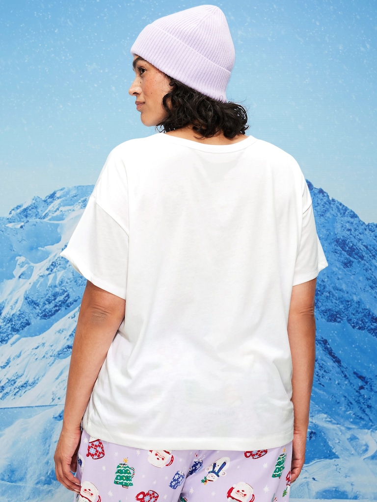 Holiday-Graphic Crew-Neck T-Shirt for Women