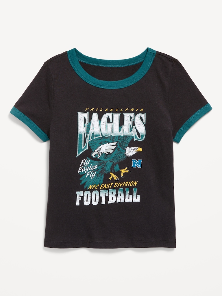 Philadelphia Eagles Fitted Graphic Ringer T-Shirt for Girls