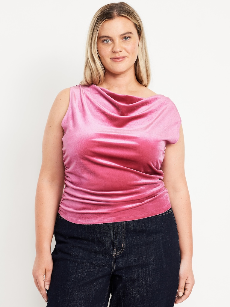 Velvet Ruched Top
