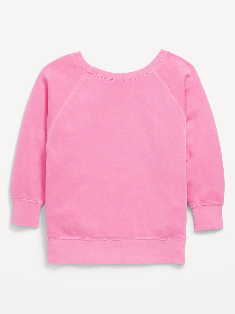 Oversized Long-Sleeve Tunic Sweatshirt for Girls
