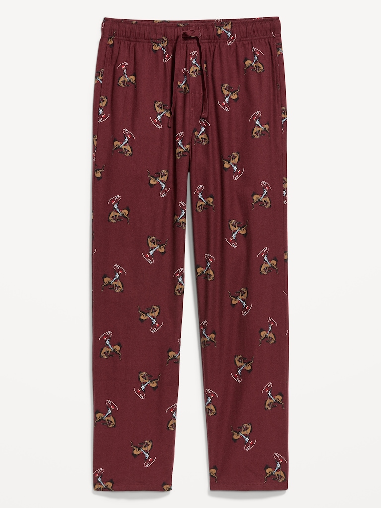 Printed Flannel Pajama Pants for Men